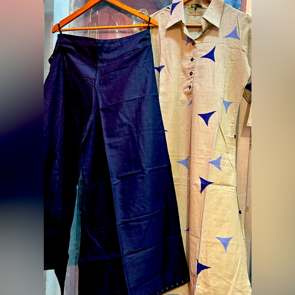 Pure cotton sharara with kurti - Picture 1 of 5